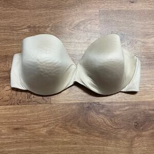 Maidenform Comfort Devotion Nude Beige Strapless Bra Size 38D Underwire Push Up